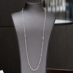 John Iversen One of a Kind White Sterling Silver Handmade Link Chain Necklace John Iversen - 4701344