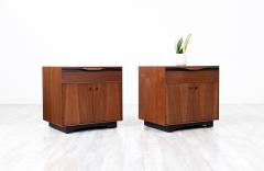 John Kapel California Modern Walnut Night Stands by John Kapel - 3182283