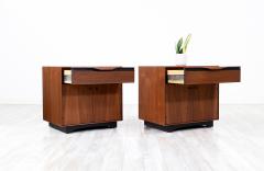 John Kapel California Modern Walnut Night Stands by John Kapel - 3182285