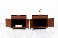 John Kapel California Modern Walnut Night Stands by John Kapel - 3182286