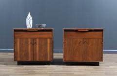 John Kapel Californian Modernist Walnut Night Stands by John Kapel - 3873748