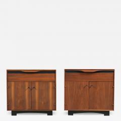 John Kapel Californian Modernist Walnut Night Stands by John Kapel - 3878382