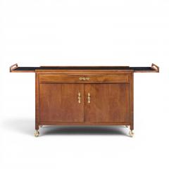 John Kapel John Kapel for Glenn of California Walnut Drop Leaf Expandable Bar Cart - 4636136