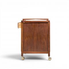 John Kapel John Kapel for Glenn of California Walnut Drop Leaf Expandable Bar Cart - 4636139