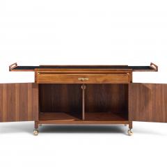 John Kapel John Kapel for Glenn of California Walnut Drop Leaf Expandable Bar Cart - 4636146