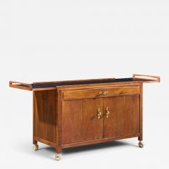John Kapel John Kapel for Glenn of California Walnut Drop Leaf Expandable Bar Cart - 4636263
