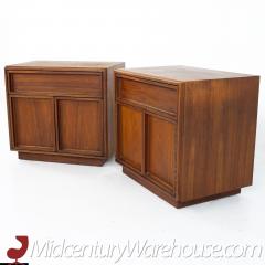 John Kapel John Keal for Brown Saltman Mid Century Walnut Nightstands A Pair - 2367344