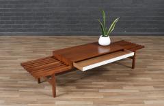 John Keal California Modern Slatted Bench Coffee Table by John Keal - 4154676