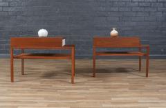 John Keal California Modern Slatted Walnut Side Tables by John Keal - 4168693