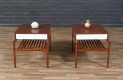 John Keal California Modern Slatted Walnut Side Tables by John Keal - 4168696