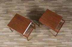 John Keal California Modern Slatted Walnut Side Tables by John Keal - 4168699