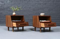 John Keal Californian Modern Night Stands w Bookcase by John Keal for Brown Saltman - 4643607