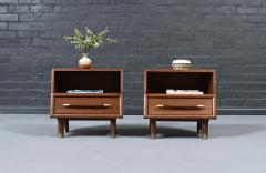 John Keal Californian Modern Night Stands w Bookcase by John Keal for Brown Saltman - 4643608
