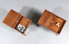John Keal Californian Modern Side Tables w Storage Compartments by John Keal - 4794104