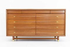 John Keal John Keal Mr Mrs Chest of Drawers in Walnut with Brass Sabots 1950s - 1429961