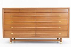 John Keal John Keal Mr Mrs Chest of Drawers in Walnut with Brass Sabots 1950s - 1429964