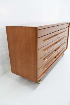 John Keal John Keal Mr Mrs Chest of Drawers in Walnut with Brass Sabots 1950s - 1429965