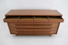 John Keal John Keal Mr Mrs Chest of Drawers in Walnut with Brass Sabots 1950s - 1429968