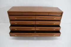 John Keal John Keal Mr Mrs Chest of Drawers in Walnut with Brass Sabots 1950s - 1429971