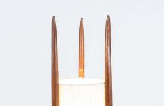 John Keal John Keal Sculpted Walnut Brass Table Lamp for Modeline - 2236502