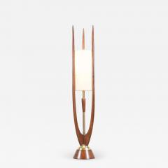 John Keal John Keal Sculpted Walnut Brass Table Lamp for Modeline - 2236919