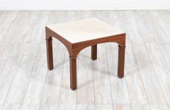 John Keal John Keal Side Table with Travertine Stone Top for Brown Saltman - 2975467