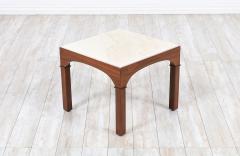 John Keal John Keal Side Table with Travertine Stone Top for Brown Saltman - 2975469