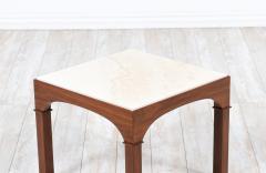 John Keal John Keal Side Table with Travertine Stone Top for Brown Saltman - 2975470