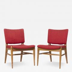 John Keal John Keal for Brown Saltman Mid Century Beached Mahogany Dining Chairs Pair - 3935592