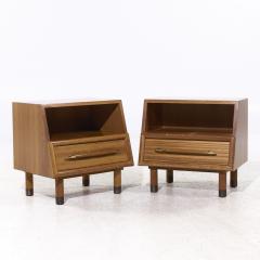 John Keal John Keal for Brown Saltman Mid Century Bleached Mahogany Nightstands Pair - 4039394