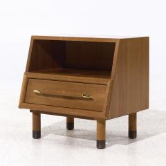 John Keal John Keal for Brown Saltman Mid Century Bleached Mahogany Nightstands Pair - 4039400