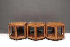 John Keal John Keal for Brown Saltman Set of Three Walnut and Burl Cocktail Tables 1970s - 2603381
