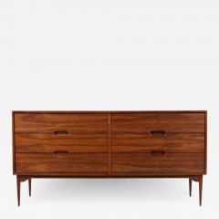 John Keal Mid Century Modern Walnut Dresser by John Keal for Brown Saltman - 2274020