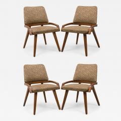 John Keal Set of 4 John Keal for Brown Saltman Modern Upholstered Armchairs - 4288138