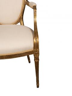 John Linnell Pair Of George III Giltwood Armchairs - 3996027