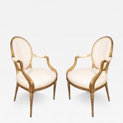 John Linnell Pair Of George III Giltwood Armchairs - 4000356