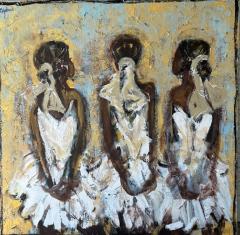 John Maitland Ballerinas on Blue and Gold - 3871573