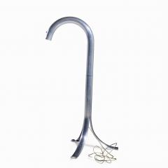 John Mascheroni John Mascheroni Mid Century Aluminum Tube Floor Lamps Pair - 4418202