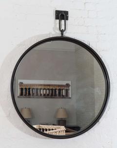 John McDevitt A 32 Patinated Steel Circular Pendant Mirror - 271423