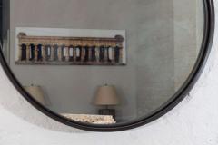 John McDevitt A 32 Patinated Steel Circular Pendant Mirror - 271424