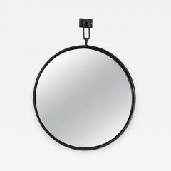 John McDevitt A 32 Patinated Steel Circular Pendant Mirror - 272394