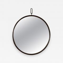 John McDevitt A 42 Patinated Steel Circular Pendant Mirror - 272391