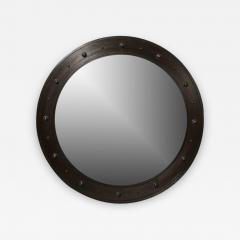 John McDevitt A 45 Circular Steel Mirror with Bosses in Statuary Bronze Finish - 272396