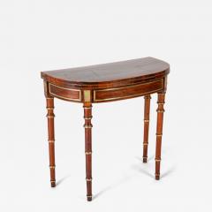 John McLean Regency Rosewood Banded Foldover Games Table Attributed to John McLean - 4444901
