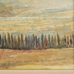 John Miller Jerusalem across the Kidron Valley British Orientalist watercolour painting - 4051359