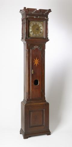 John Miller clockmaker A Pennsylvania tall clock with crenellated top - 1664655