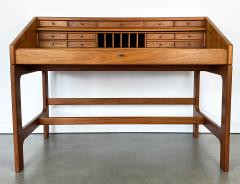 John Mortensen Danish Solid Teak Roll Top Desk by John Mortensen - 2944032