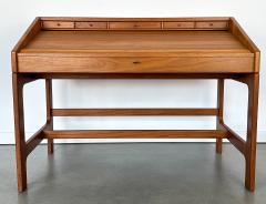 John Mortensen Danish Solid Teak Roll Top Desk by John Mortensen - 2944038