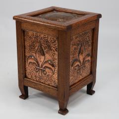John Pearson John Pearson attri An Arts and Crafts log or coal box with Fleur De Lys details - 4188697