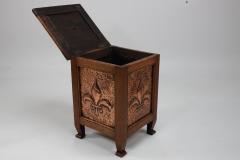 John Pearson John Pearson attri An Arts and Crafts log or coal box with Fleur De Lys details - 4188701